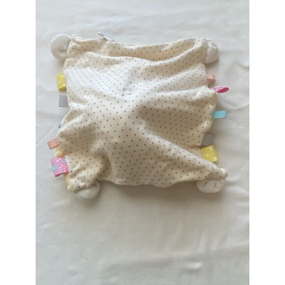 Appease Toys Baby Lovey Yellow Unicorn Minky Dot Rattle Star Teether No Tag - Picture 10 of 12